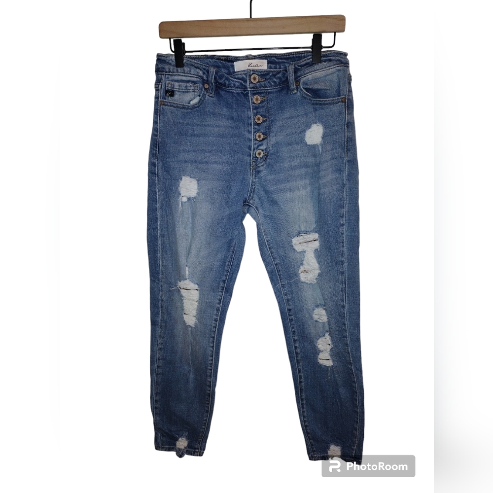 Kancan distressed high waist jeans